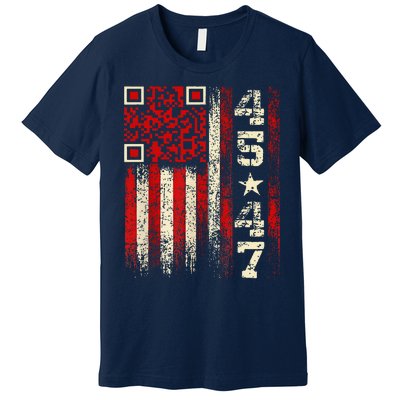 Funny Qr Scan Me President Trump 4547 Trump Dancing Code Premium T-Shirt