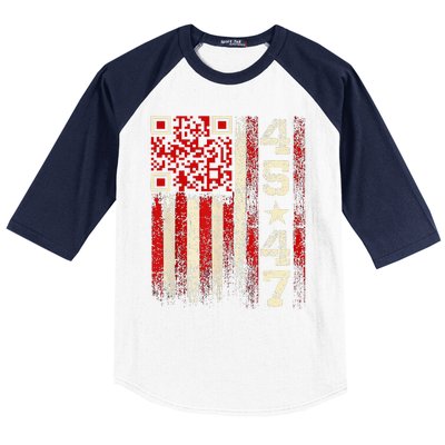 Funny Qr Scan Me President Trump 4547 Trump Dancing Code Baseball Sleeve Shirt