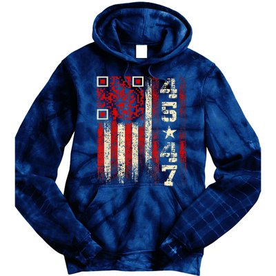 Funny Qr Scan Me President Trump 4547 Trump Dancing Code Tie Dye Hoodie