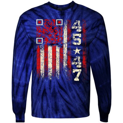 Funny Qr Scan Me President Trump 4547 Trump Dancing Code Tie-Dye Long Sleeve Shirt