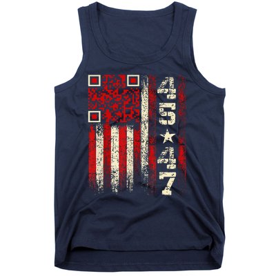 Funny Qr Scan Me President Trump 4547 Trump Dancing Code Tank Top