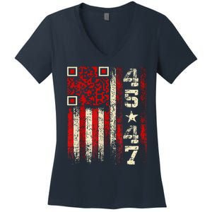 Funny Qr Scan Me President Trump 4547 Trump Dancing Code Women's V-Neck T-Shirt