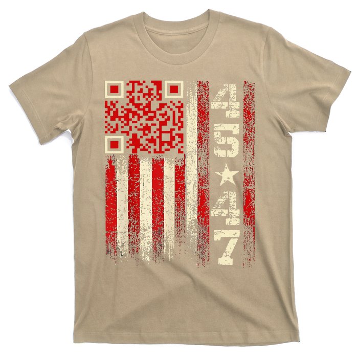 Funny Qr Scan Me President Trump 4547 Trump Dancing Code T-Shirt