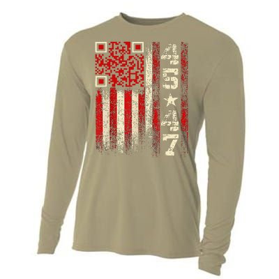 Funny Qr Scan Me President Trump 4547 Trump Dancing Code Cooling Performance Long Sleeve Crew