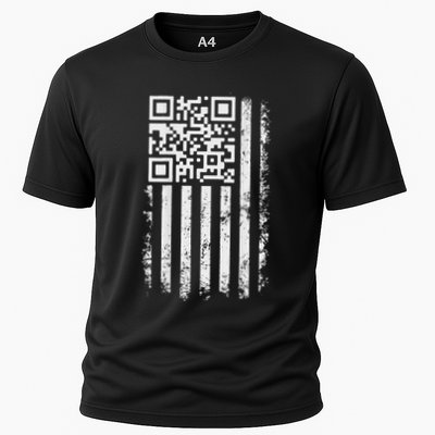 Funny Qr Scan Me President Trump 4547 Trump Dancing Code Cooling Performance Crew T-Shirt