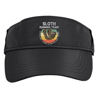 Funny Quotes Sloth Running Team Gift Gift Adult Drive Performance Visor