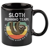 Funny Quotes Sloth Running Team Gift Gift 11oz C Handle Ceramic Mug