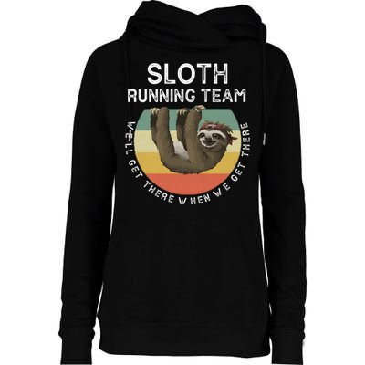 Funny Quotes Sloth Running Team Gift Gift Womens Funnel Neck Pullover Hood