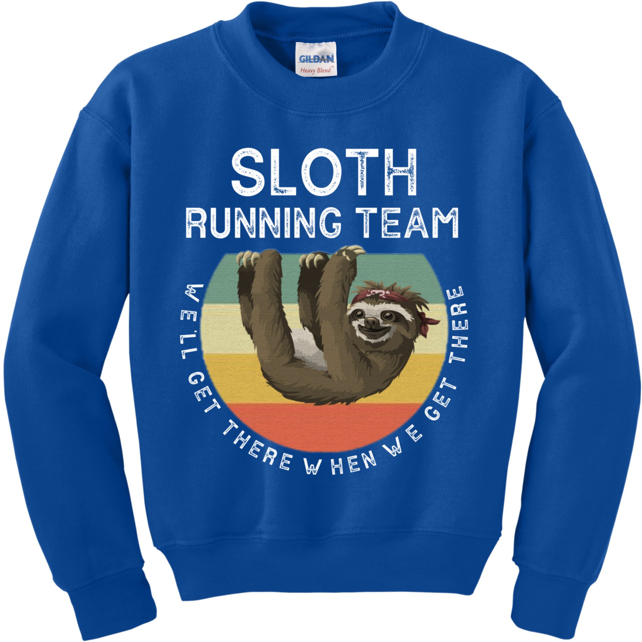 Funny Quotes Sloth Running Team Gift Gift Kids Sweatshirt