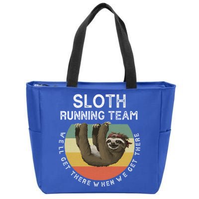 Funny Quotes Sloth Running Team Gift Gift Zip Tote Bag