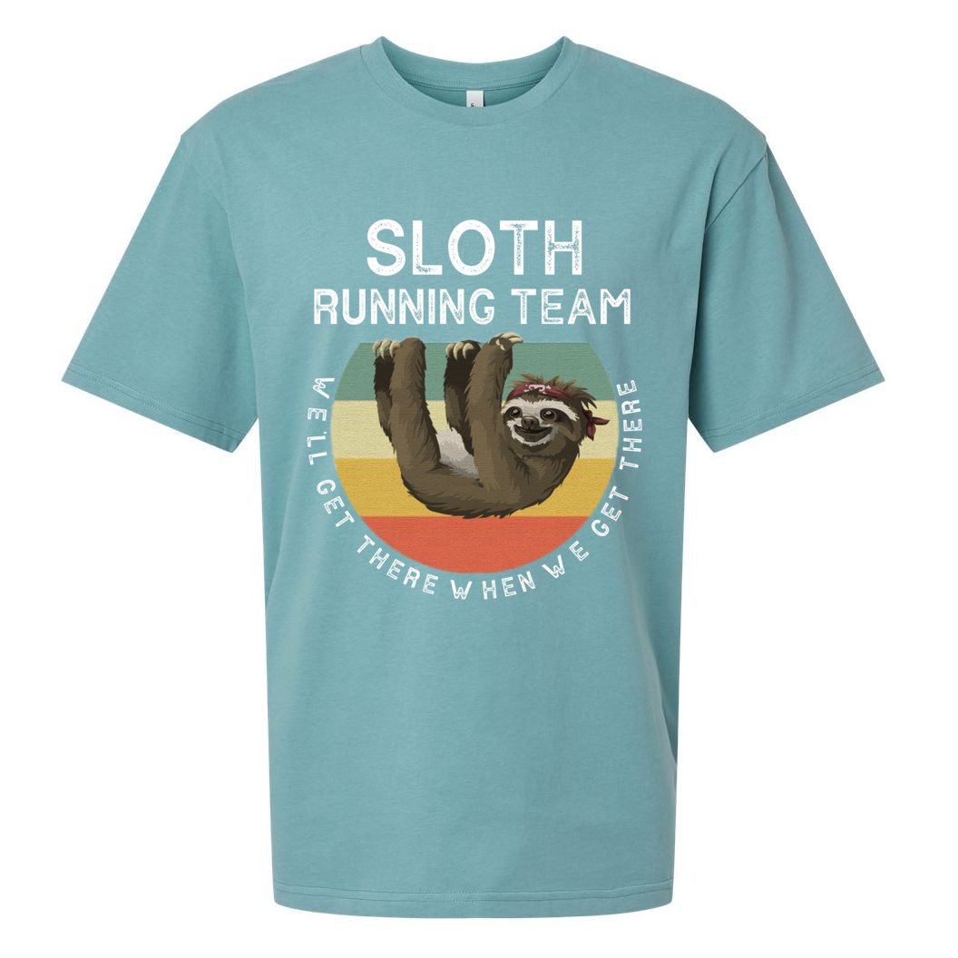 Funny Quotes Sloth Running Team Gift Gift Sueded Cloud Jersey T-Shirt