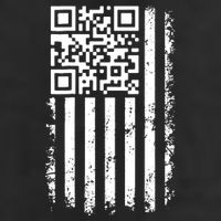 Funny Qr Scan Me President Trump 45 47 Dancing Code Flag 7 Panel Mesh Trucker Snapback Hat