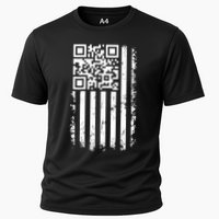 Funny Qr Scan Me President Trump 45 47 Dancing Code Flag Performance Shirt