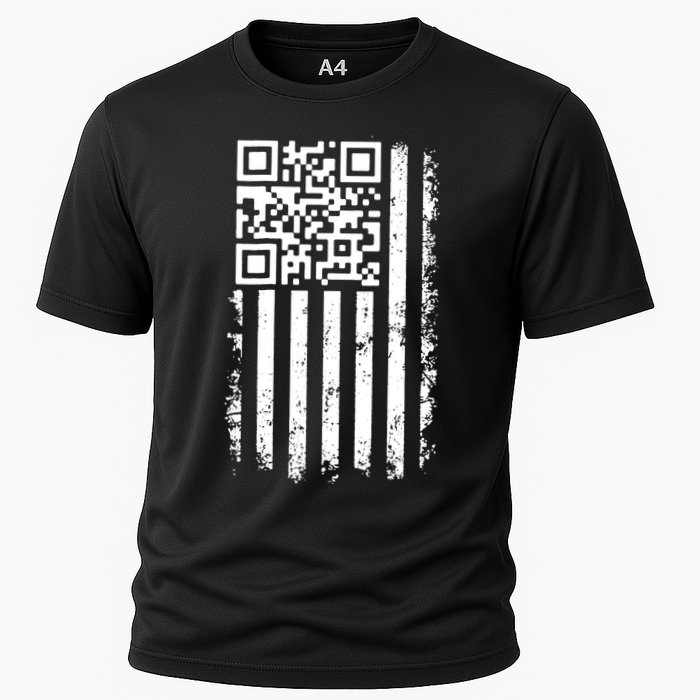 Funny Qr Scan Me President Trump 45 47 Dancing Code Flag Performance Shirt