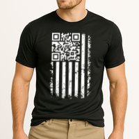 Funny Qr Scan Me President Trump 45 47 Dancing Code Flag Performance Shirt