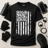 Funny Qr Scan Me President Trump 45 47 Dancing Code Flag Performance Shirt