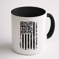 Funny Qr Scan Me President Trump 45 47 Dancing Code Flag Mug