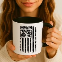 Funny Qr Scan Me President Trump 45 47 Dancing Code Flag Mug