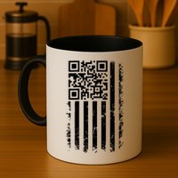 Funny Qr Scan Me President Trump 45 47 Dancing Code Flag Mug