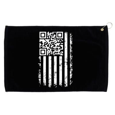 Funny Qr Scan Me President Trump 45 47 Dancing Code Flag Grommeted Golf Towel