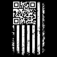Funny Qr Scan Me President Trump 45 47 Dancing Code Flag Cropped Pullover Crew