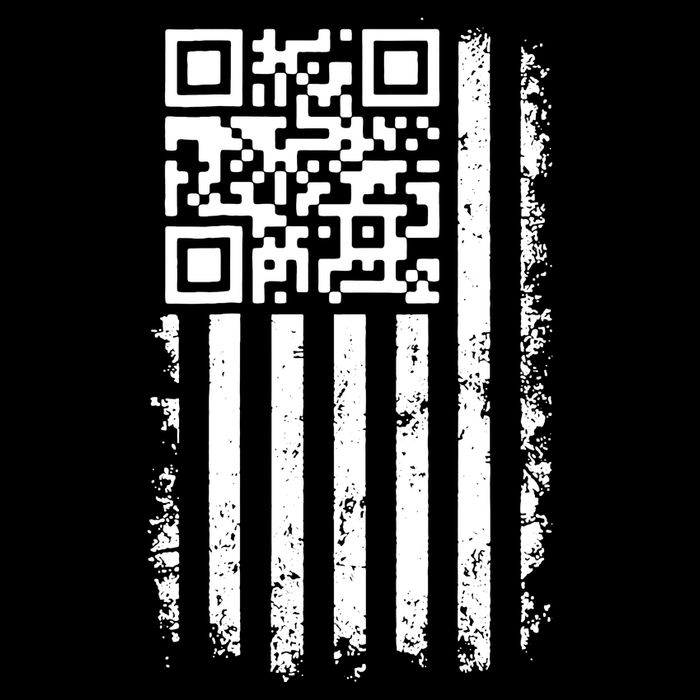 Funny Qr Scan Me President Trump 45 47 Dancing Code Flag Cropped Pullover Crew