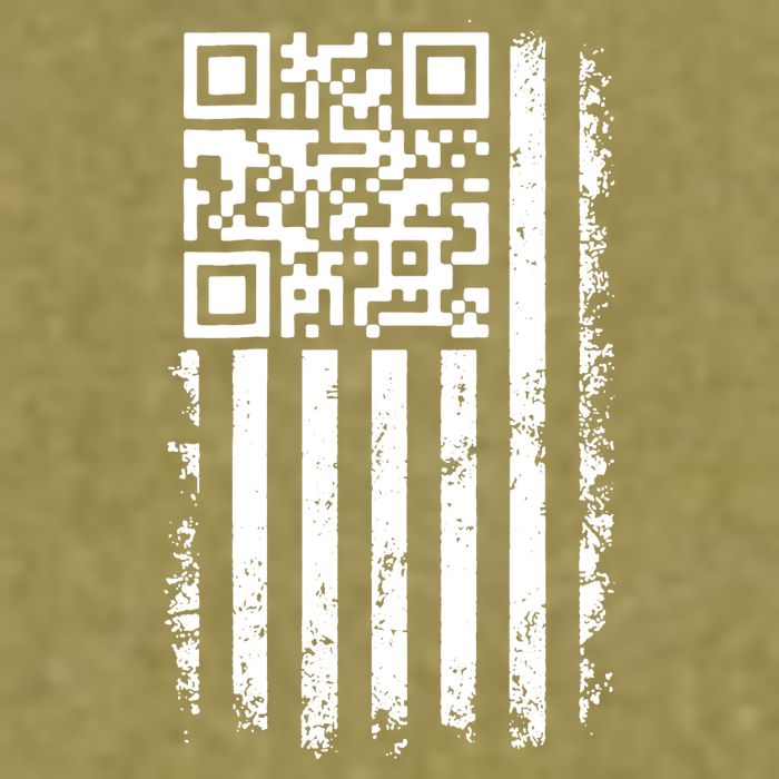 Funny Qr Scan Me President Trump 45 47 Dancing Code Flag Garment-Dyed Women's Muscle Tee