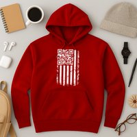 Funny Qr Scan Me President Trump 45 47 Dancing Code Flag Hoodie