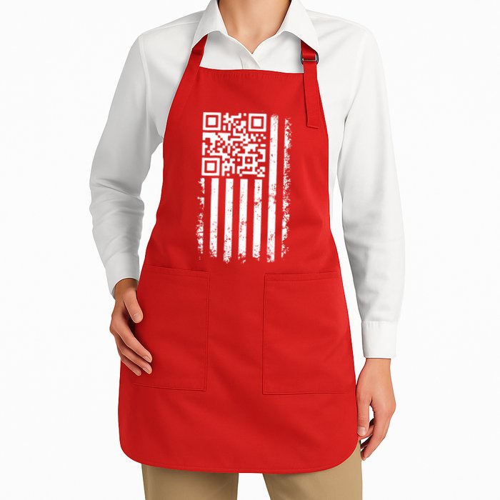 Funny Qr Scan Me President Trump 45 47 Dancing Code Flag Apron