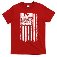 Funny Qr Scan Me President Trump 45 47 Dancing Code Flag T-Shirt