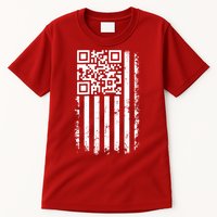 Funny Qr Scan Me President Trump 45 47 Dancing Code Flag Tall T-Shirt