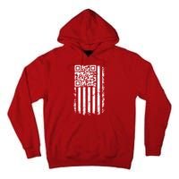 Funny Qr Scan Me President Trump 45 47 Dancing Code Flag Tall Hoodie
