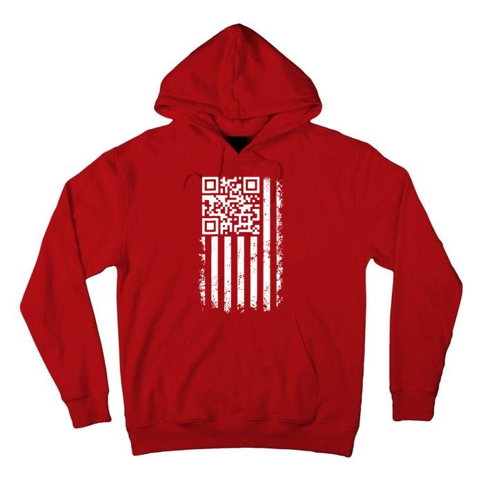 Funny Qr Scan Me President Trump 45 47 Dancing Code Flag Tall Hoodie