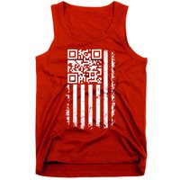 Funny Qr Scan Me President Trump 45 47 Dancing Code Flag Tank Top