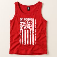 Funny Qr Scan Me President Trump 45 47 Dancing Code Flag Tank Top