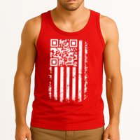 Funny Qr Scan Me President Trump 45 47 Dancing Code Flag Tank Top