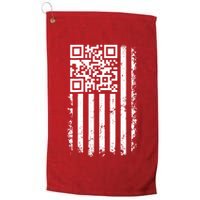 Funny Qr Scan Me President Trump 45 47 Dancing Code Flag Golf Towel