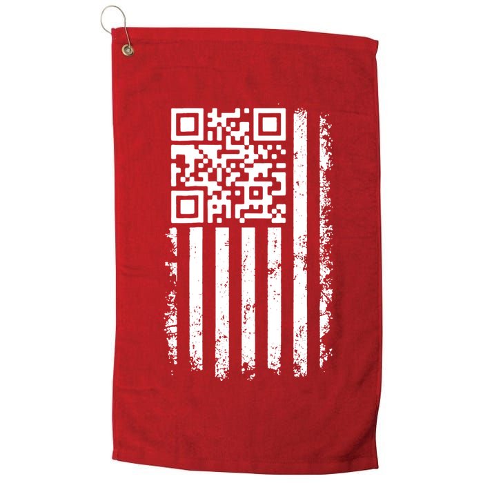 Funny Qr Scan Me President Trump 45 47 Dancing Code Flag Golf Towel