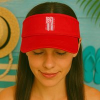 Funny Qr Scan Me President Trump 45 47 Dancing Code Flag Visor