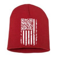 Funny Qr Scan Me President Trump 45 47 Dancing Code Flag Short Acrylic Beanie