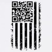 Funny Qr Scan Me President Trump 45 47 Dancing Code Flag Garment-Dyed Sweatshirt