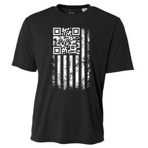 Funny Qr Scan Me President Trump 4547 Trump Dancing Code Cooling Performance Crew T-Shirt