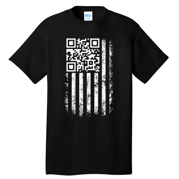 Funny Qr Scan Me President Trump 4547 Trump Dancing Code Tall T-Shirt