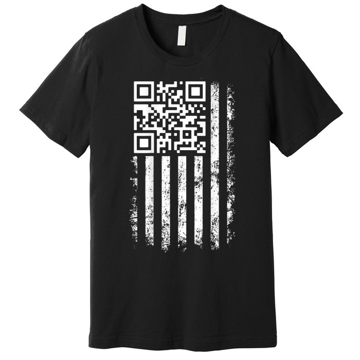 Funny Qr Scan Me President Trump 4547 Trump Dancing Code Premium T-Shirt