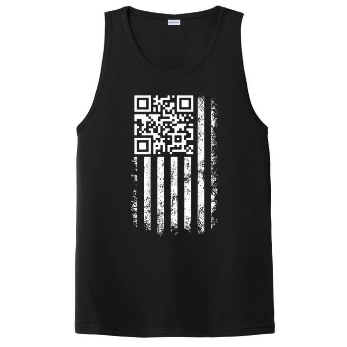 Funny Qr Scan Me President Trump 4547 Trump Dancing Code PosiCharge Competitor Tank