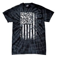 Funny Qr Scan Me President Trump 4547 Trump Dancing Code Tie-Dye T-Shirt