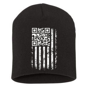 Funny Qr Scan Me President Trump 4547 Trump Dancing Code Short Acrylic Beanie