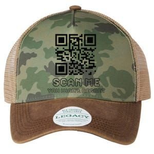 Funny Qr Scan Me Interactive Code For Humor Lovers Legacy Tie Dye Trucker Hat