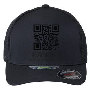 Funny Qr Scan Me Interactive Code For Humor Lovers Flexfit Unipanel Trucker Cap