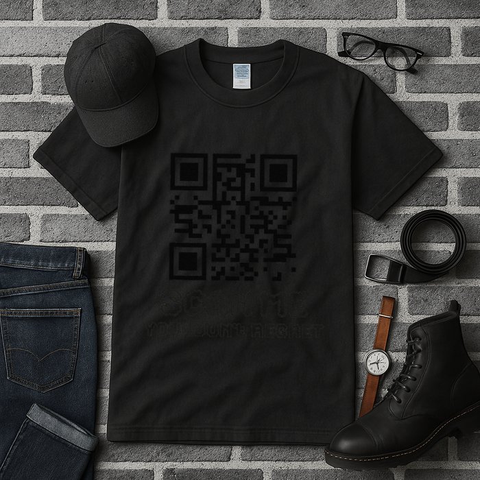 Funny Qr Scan Me Interactive Code For Humor Lovers Tall T-Shirt